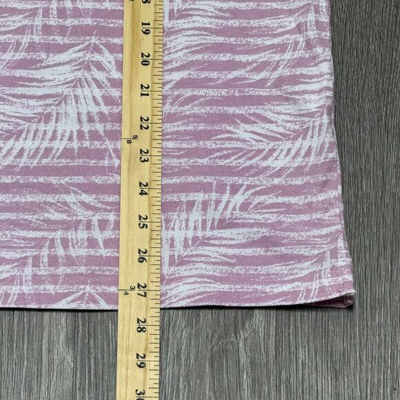 Nat Nast Polo Shirt Mens Extra Large Pink Tropical Palm Leaf Print Luxury Golf - Picture 6 of 8